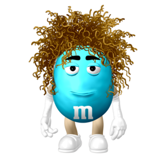 He Is A Content, Middle Aged, Turquoise M&M And His Name Is Herman.